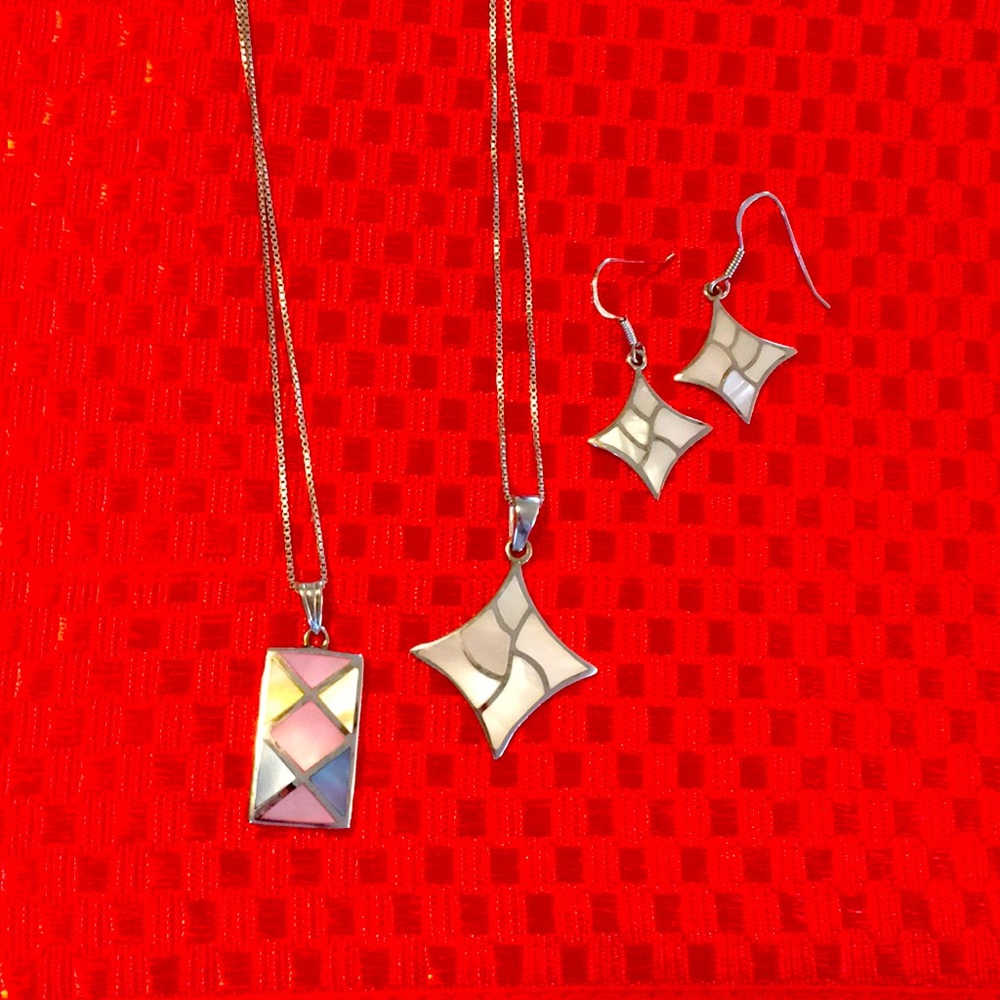 Mother of Pearl necklaces and earrings